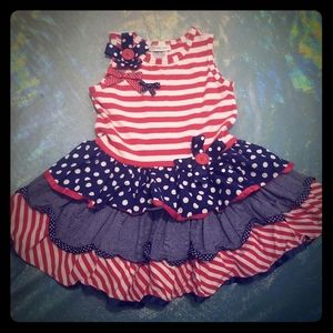 ❌SOLD❌Bonnie Jean Patriotic Dress